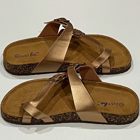 rose gold dune sandals